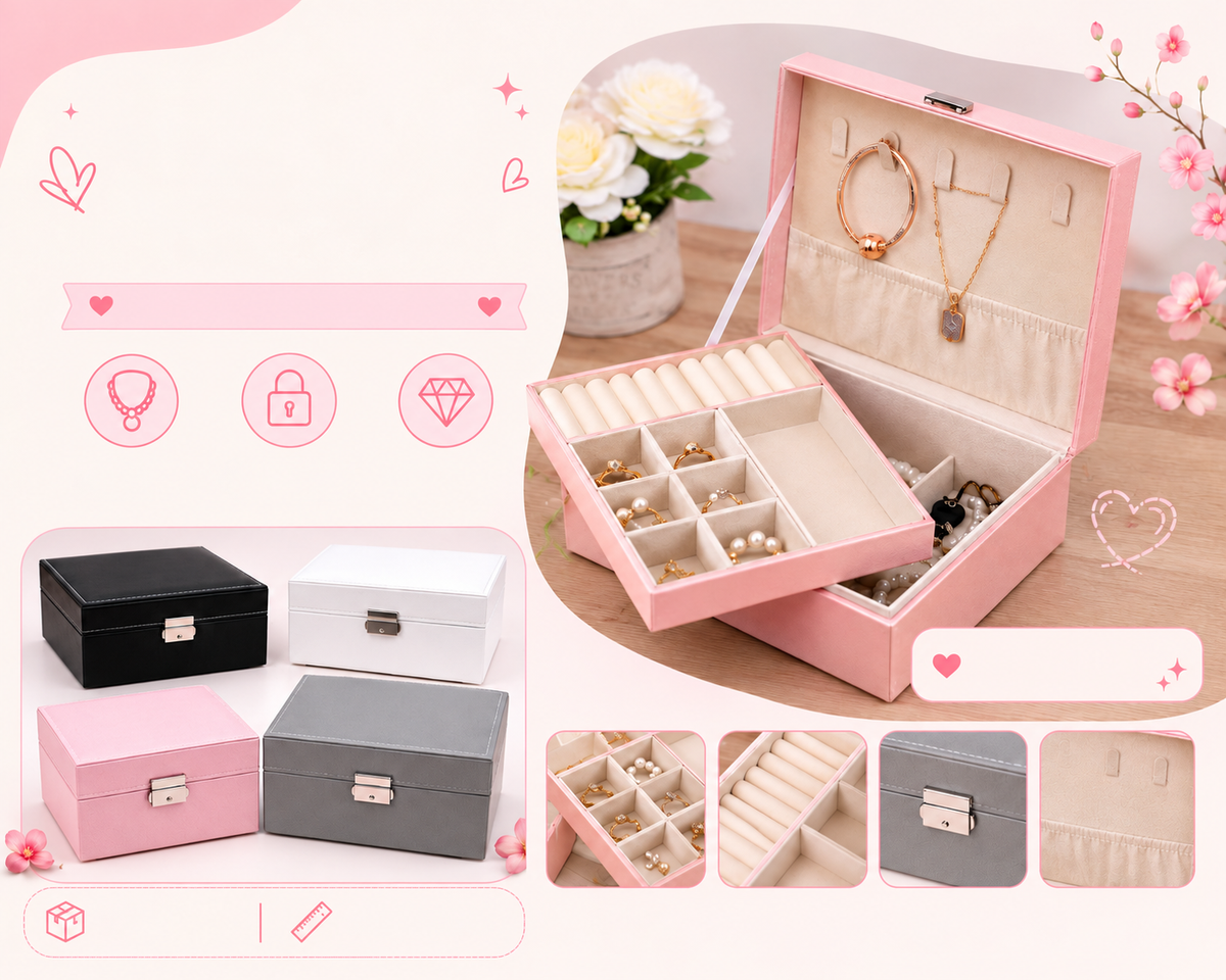 Joyero Organizador Elegante con Compartimentos 💍✨